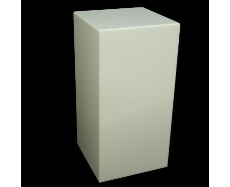 Modern White Lucite Electrified Display Pedestal. Measures 24" H, 12" squared top. Domestic Shipping: Third party Min Est. $1