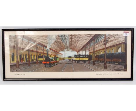 A carriage print Old Station at Derby North Midland Railway Travel in 1840 series Hamilton Ellis Condition Report / Extra Inf