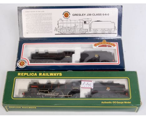 A Bachmann 31-851 class J39 engine and tender BR unlined black livery No. 64964 (G-BG) together with Replica Railways BR line