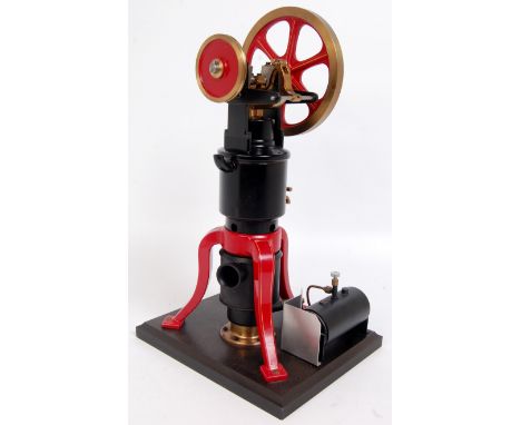 Baileys Bee Vertical Concentric Hot Air or Gas Engine, finished in red and lined in yellow, comprising of vertical engine con