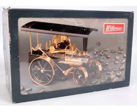 Wilesco D406 Traction Engine, appears un-used in the original box, with instruction leaflet, fuel block, funnel and other acc