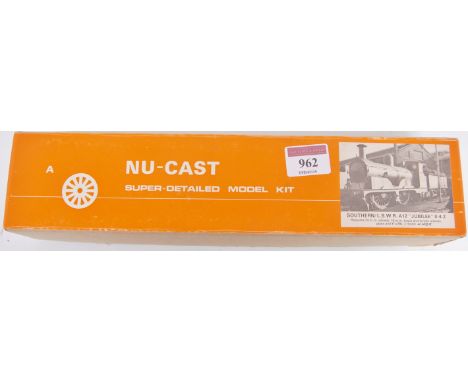 A Nu-Cast whitemetal kit to build a LSWR Jubilee 0-4-2 engine and tender, not checked (G-BG)