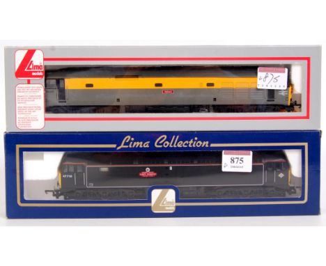 Lima Collection class 47 Waterman Railways black 'Lady Godiva' (M-BM) together with a class 50 Dutch grey/yellow 50015 'Valia