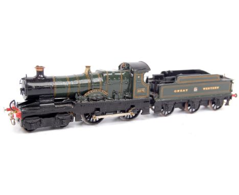 A whitemetal kit built GWR outside framed 4-4-0 engine and tender 3375 'Sir Watkin Wynn' (G)