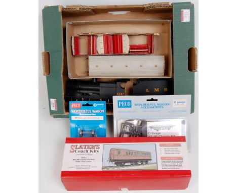 Slaters unmade 0 gauge kit for a 7CO11 MR/LMS Clayton Arc Roof brake 3rd coach appears complete including instructions (M-BM)