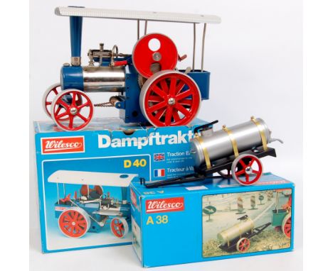 Wilesco, Old Smokey 'Dampftractor' traction engine, No.D40, appears complete with instructions and funnel, in original all ca