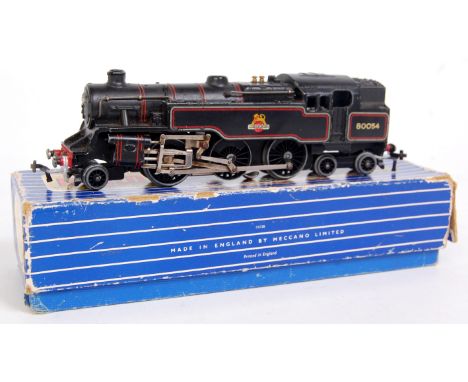 A Hornby Dublo 3-rail EDL18 tank engine good for age, box lid split at two corners (G-BD)