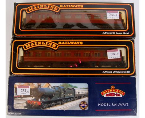A Bachmann 32-305 BR black factory weathered Collett Goods engine and tender (G-BG), sold with Mainline 60' Collett BR maroon