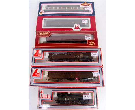 A Lima GWR small prairie tank engine (G-BG) siphon G and another 'Palethorpes' (G-BG) siphon H by Dapol and another by GMR (A