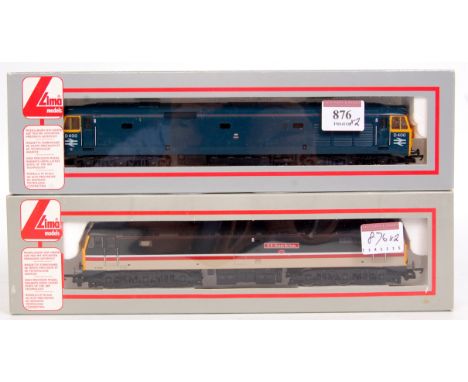 A Lima class 50 diesel locomotive BR blue D400 (M-BM), and a class 47 diesel locomotive BR Intercity grey 'SS Great Britain' 