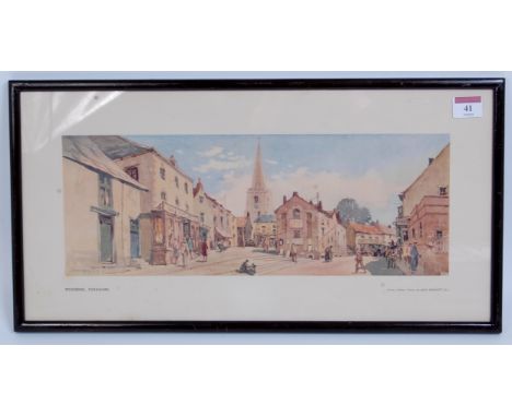 A railway carriage print 'Pickering' by Jack Merriott, framed and glazed