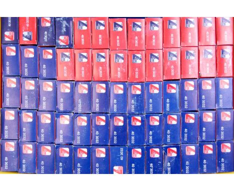 A large quantity of boxed Lima, 00/H0 track and approx 40 pairs of points, many with motors fitted by manufacturer (M-BM) all