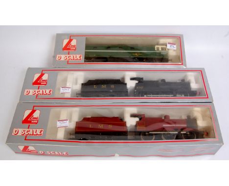 Lima LMS class 4 black  0-6-0 engine and tender (G-BG) another LMS red (G-BG), and a class 33 diesel locomotive couplings cha