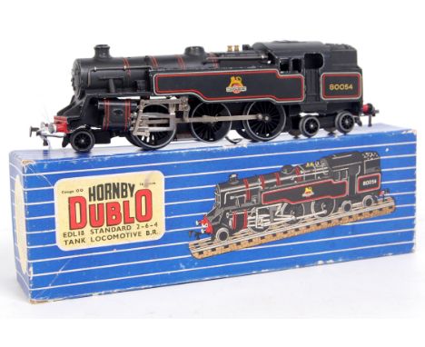 A Hornby Dublo EDL18 3-rail tank engine, a clean example with guarantee