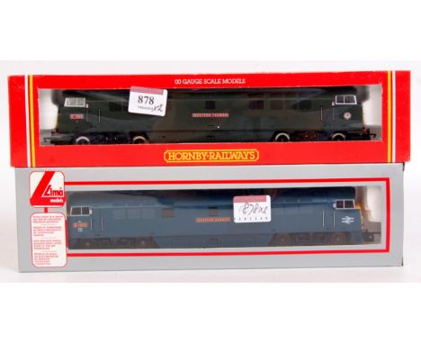 A Hornby R319 BR green 'Western Yeoman' diesel engine (M-BM) and a Lima BR blue 'Western Ranger' (M-BNM)