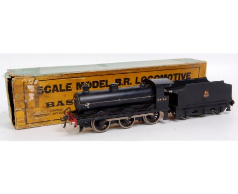 Bassett-Lowke black BR clockwork Standard goods 0-6-0 loco No. 64193, touching-ins to front, loco lamp brackets added, with 6