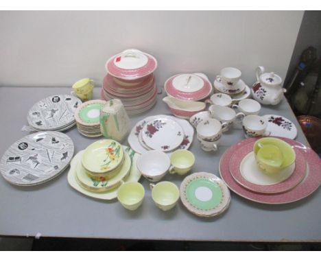 Mixed china tea/dinner services to include Ridgway Homemaker platesLocation: 