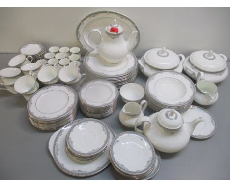 A Royal Doulton York pattern dinner, tea and coffee service to include tureens, dinner plates and othersLocation: 
