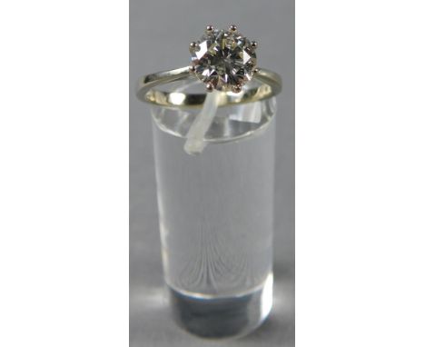 Ring. Brillant Solitaire. Gold.750 Gold, 1,66 Carat.Objekt kann versendet werden.Ring. Brillant Solitaire. Gold.750 Gold, 1,6