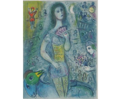 Marc CHAGALL (1887 - 1985). Motiv aus "Le Cirque" (1967) M. 521.42 cm x 32 cm. Originallithographie. Originalrechnung anbei (