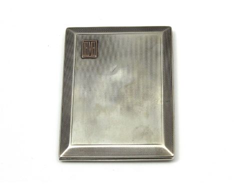 An antique George V Sterling Silver and gold sliding cigarette case by Asprey & Co Ltd, London 1924. Of rectangular form with