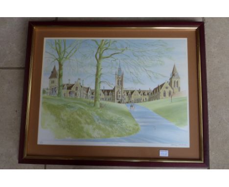 A Curwen lithograph of Charterhouse, by Albany Wiseman, 203 of 500, 57cm x 71cm 