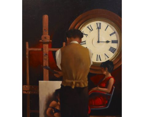 § § Jack Vettriano (1951-) 'The Critical Hour of 3am'oil on canvassigned61 x 50cmOil on canvas in good original condition, ma