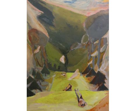 § § Harold Mockford (1932-) 'West Dean Picnic'oil on boardsigned verso and dated 1969121 x 90.5cmOil on board in honest untou