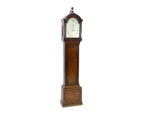 Gravell &amp; Tolkien of London. A George III mahogany eight day domestic regulator,the arched case with stop fluted side ang