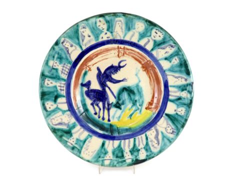 Pablo Picasso (Spanish 1881-1973) for Madoura pottery, a Corrida aux Personnages charger (A.R.104), designed 1950, the rare r