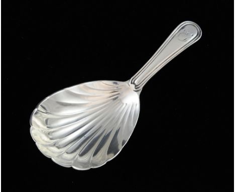 George III silver shell form caddy spoon, by George Smith III & William Fearn, London, 1795, 0.3oz, 12g, 