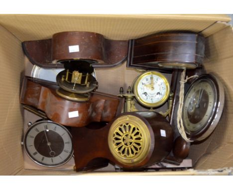  Early 20th century mantel clock and various other clocks PROVENANCE: Consigned from a local deceased estate, the property of