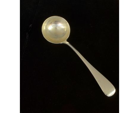 Victorian silver Old English pattern sauce ladle, maker's mark 'FH', London, 1883, 2.2oz, 68g, 