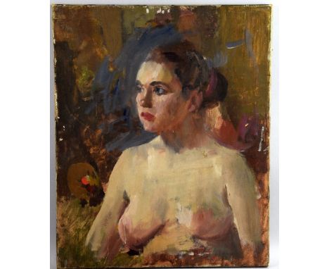 Gordon Wesley, 1925- 2015, Studio works, including life studies and a landscape with tractor.  (6)Gordon Wesley attended the 