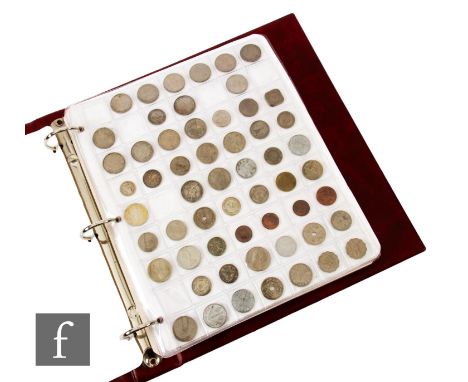 George V to Elizabeth II - An album of British silver and nickel coinage, also foreign silver, nickel, copper and brass coina