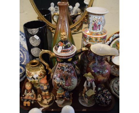 A Collection of Continental and Oriental China to Include Japanese Coffee Pot, Chinese Vase, Collection of Goebel Figural Orn