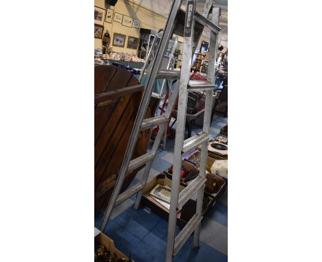 An Aluminium Folding or Convertible Ladder by Abru 