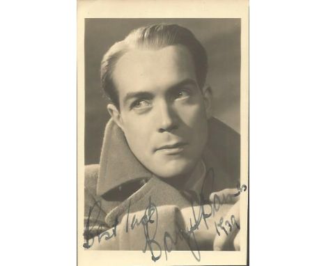 Barry Barnes signed 6 x 4 vintage photo.  British film actor Good condition. All items come with a Certificate of Authenticit