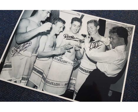 Tottenham Hotspur 1961 Signed 12X16 Photo Bobby Smith, Dave Mackay & Les Allen  Good condition. All items come with a Certifi