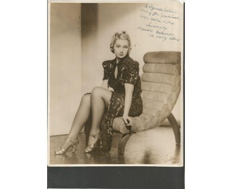 Maudie Edwards signed 10x8 vintage photo.  Dedicated.  Welsh actress, comedian and singer.  Spoke the first line in first 2 e