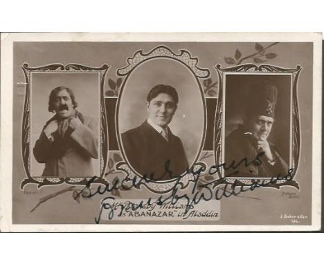 Bransby Wiliams signed vintage 6 x 4 postcard. British actor, comedian and monologist.  Known as the Irving of the music hall
