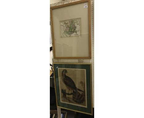 A collection of pictures and prints to include J RUSSELL "Map of China", published by Nuttall Fisher and Dixon, Liverpool Jun