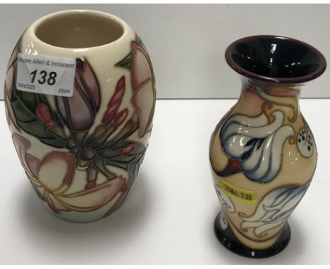 A Moorcroft "Frangipani" pattern vase of ovoid form, designed by Emma Bossons, bears impressed marks, inscriptions and dated 