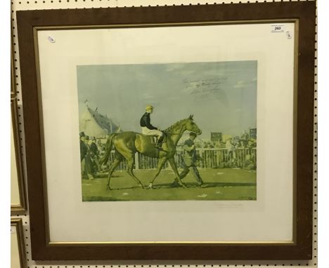 AFTER MUNNINGS "Humorist and Donoghu (Going out to The Derby 1921)", colour print by Frost & Reed, bearing blind studio stamp
