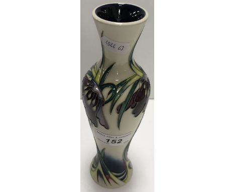 A Moorcroft Collector's Club "Persephone" pattern vase by Nicola Slaney, cream ground with impressed marks, initialled, No'd.