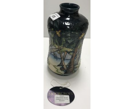 A Moorcroft "Kiribati" pattern vase of waisted form, designed by Emma Bossons, bearing "MDS" back stamp and date mark for "19