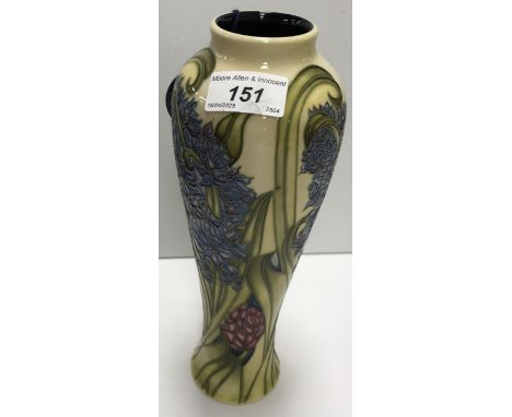 A Moorcroft "Florian Hyacinth" pattern vase designed by Kerry Goodwin, date marked for "2013", bearing Centenary impressed ma