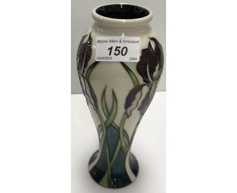 A Moorcroft Collector's Club "Antheia" pattern vase of slender baluster form by Nicola Slaney, signed and No'd. "783" to base
