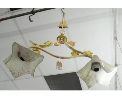 Deco style 2 branch light fitting