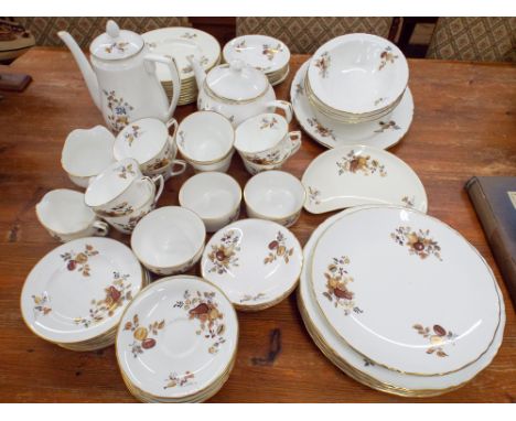 Royal Worcester fruit decorated bone china dinner and tea ware 